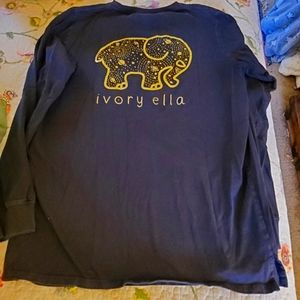 Ivory Ella Long Sleeved Cotton Tee Size Large